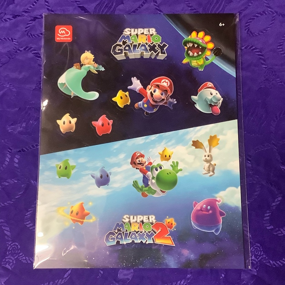 Super Mario Galaxy Poster Decoration Stickers
